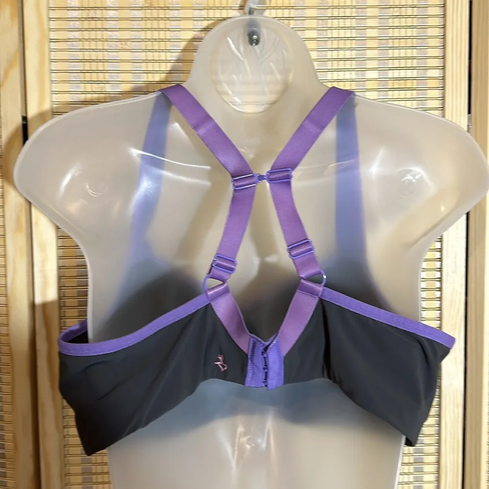 Torrid Active Gray and Purple Molded Underwire Cups Racerback Sports Bra 40B - Image 12