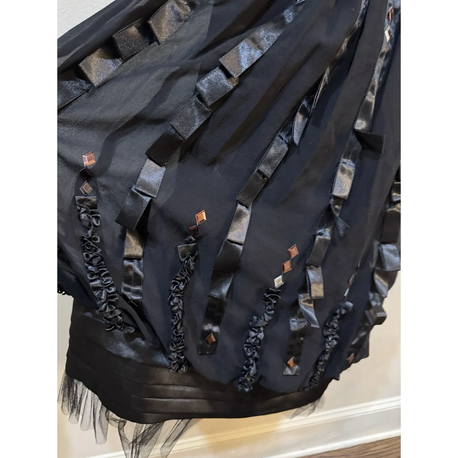 Vintage Sue Wong Nocturne Dress 2008 Taylor Swift Black Size 6 Whimsy Goth Witch - Image 9