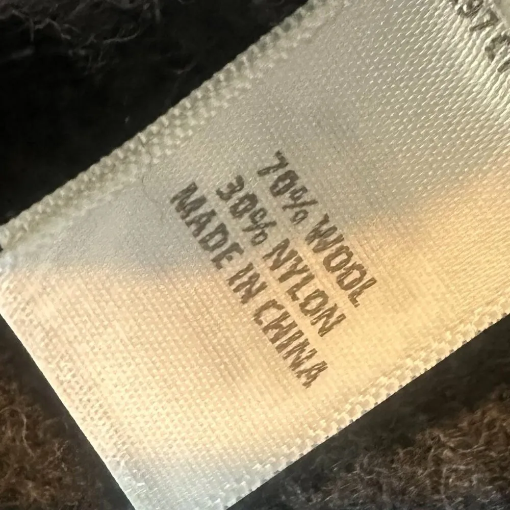 St. John Wool Blend Turtleneck Sweater Pullover Stretch Dark Grey Size Small - Image 11