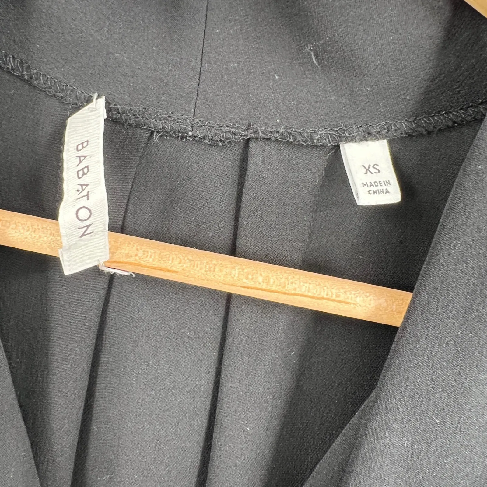 Babaton Aritzia 100% Silk Black Dress XS Long Sleeve Drawstring Waist - Image 6