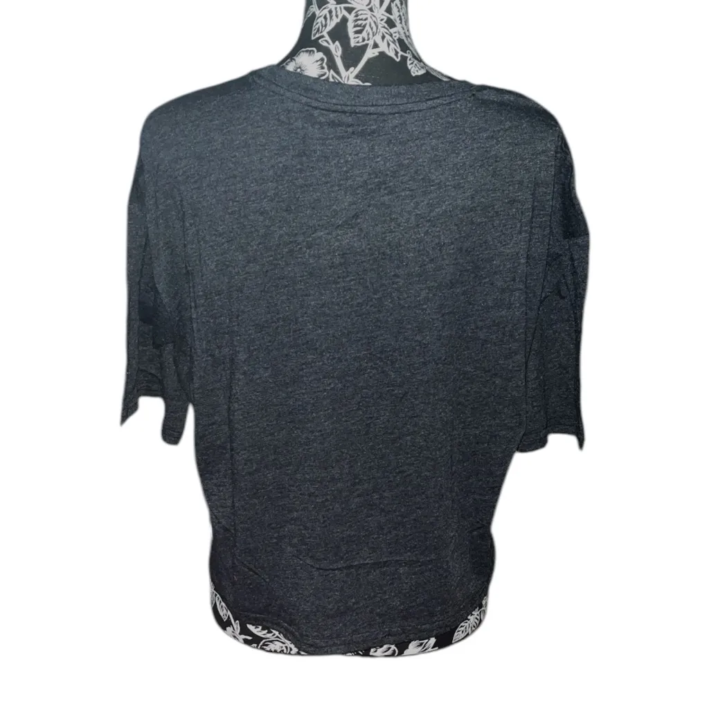 Peanuts Records Graphic Crop Top Gray Size XL - Image 5