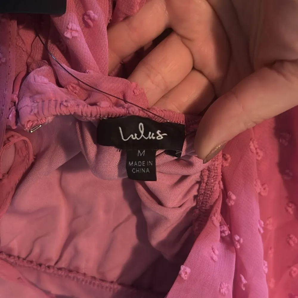 Pink Swiss Dot Puff Long Sleeve Mini Dress 🩷 - Image 9