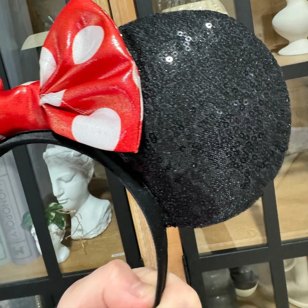 Disney minnie mouse ears bow mickey magic kingdom sequins polka dots headband - Image 6