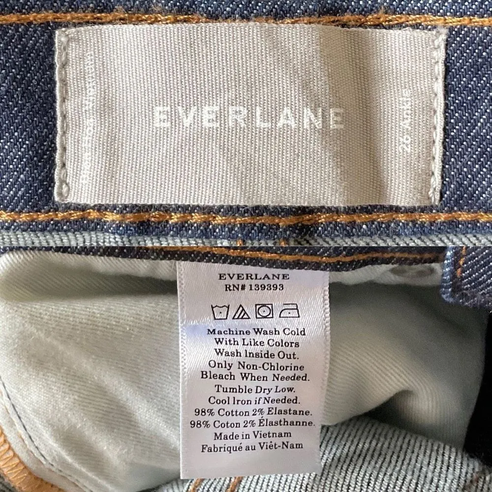 Everlane Blue Dark Wash The Authentic Skinny Ankle Jeans 26 - Image 4