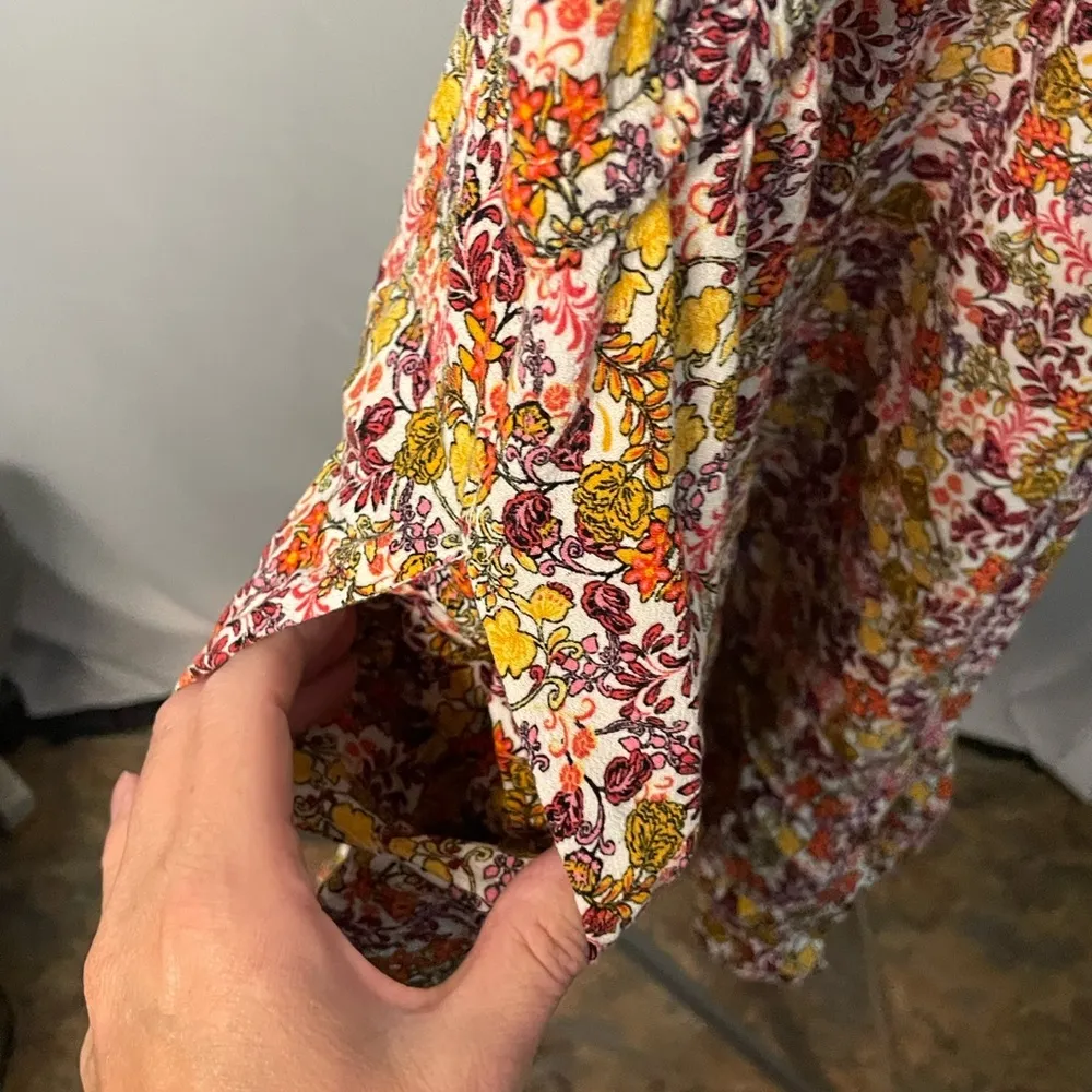 Old Navy Waist-Defined Flutter-Sleeve Floral Mini Dress for‎ Women Size small - Image 9