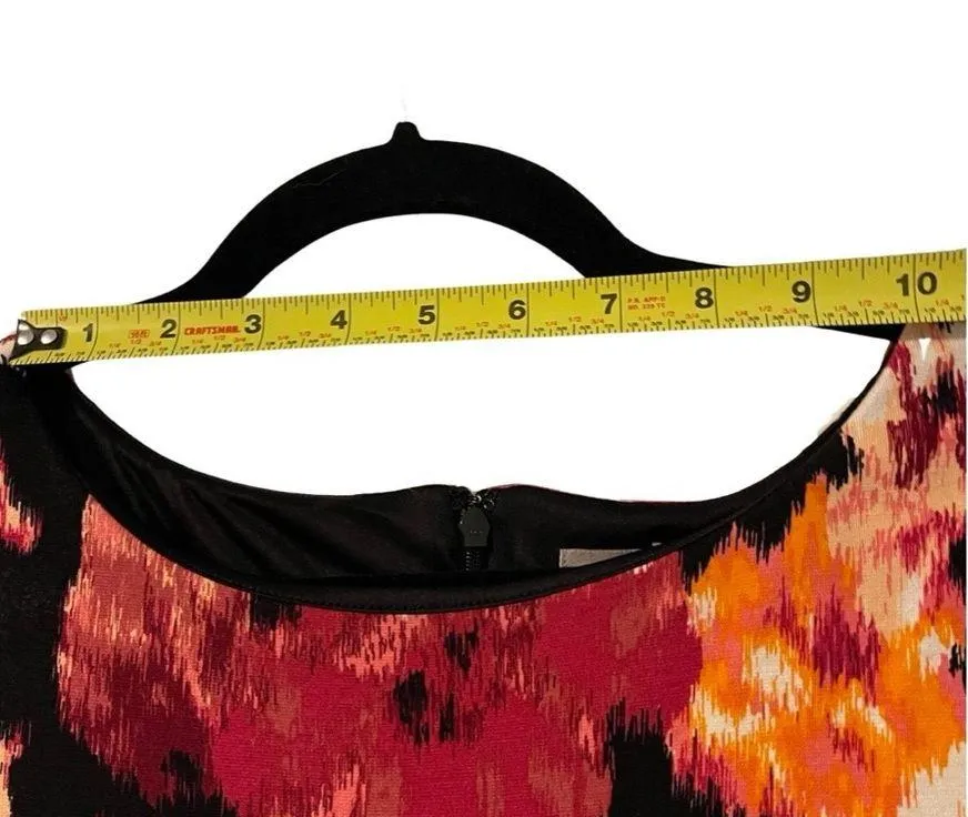  Floral Print Multi Color Knee Length Dress EUC Size L/12 (Chico’s Sz 2) - Image 8