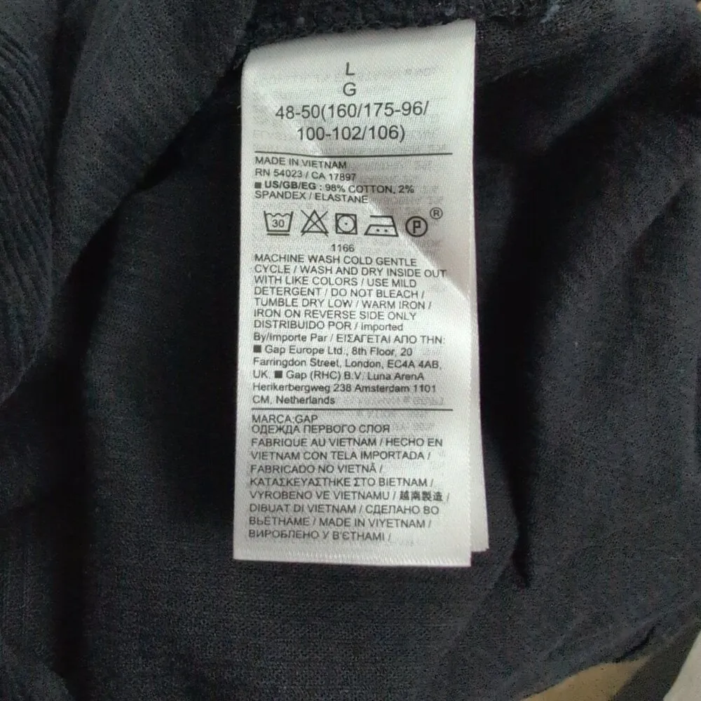 Ladies' Gap Corduroy Black Shirt Jacket Large - Image 2