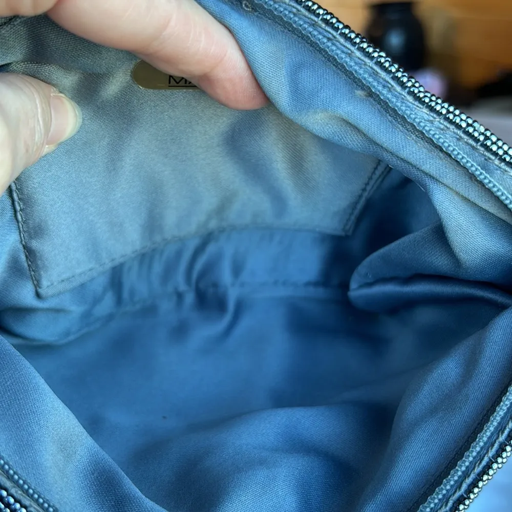 Carla Marchi Vintage Dark Gray Beaded Zippered Purse Crossbody Handbag Formal - Image 7