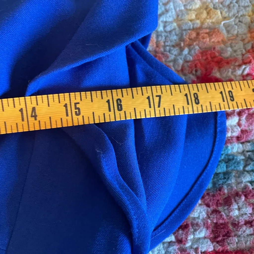 XOXO Royal Blue Sheath Dress with Flutter Sleeves for Cocktail Events Size 9/10 - Image 10