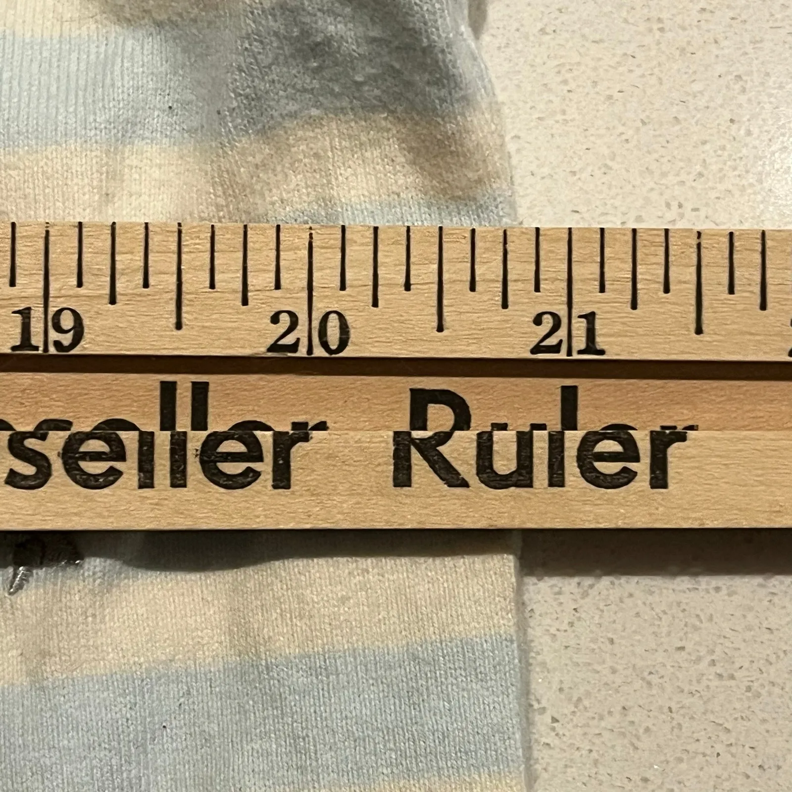 Talbots Top Size XL Petite Blue White Striped Ice Skate Embroidered T-Shirt‎ - Image 4