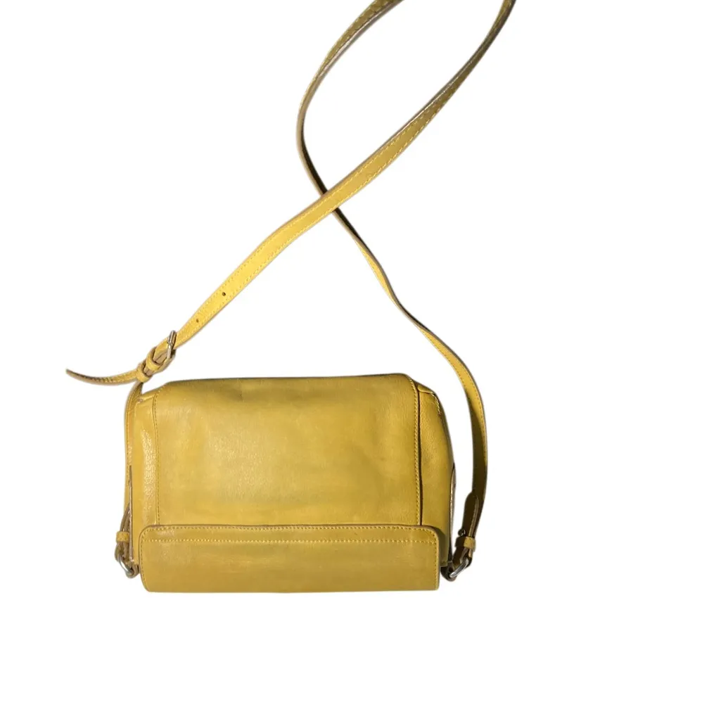FRYE REED FLAP Yellow Leather Crossbody Bag - Image 2