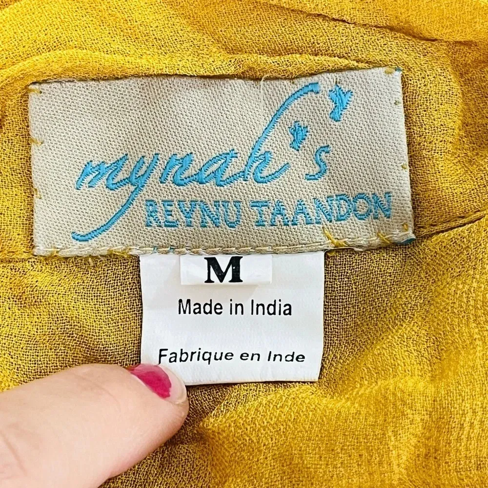 Anthropologie Mynah's by Reynu Taandon Zea Embroidered Blouse Medium NWOT $128 - Image 10