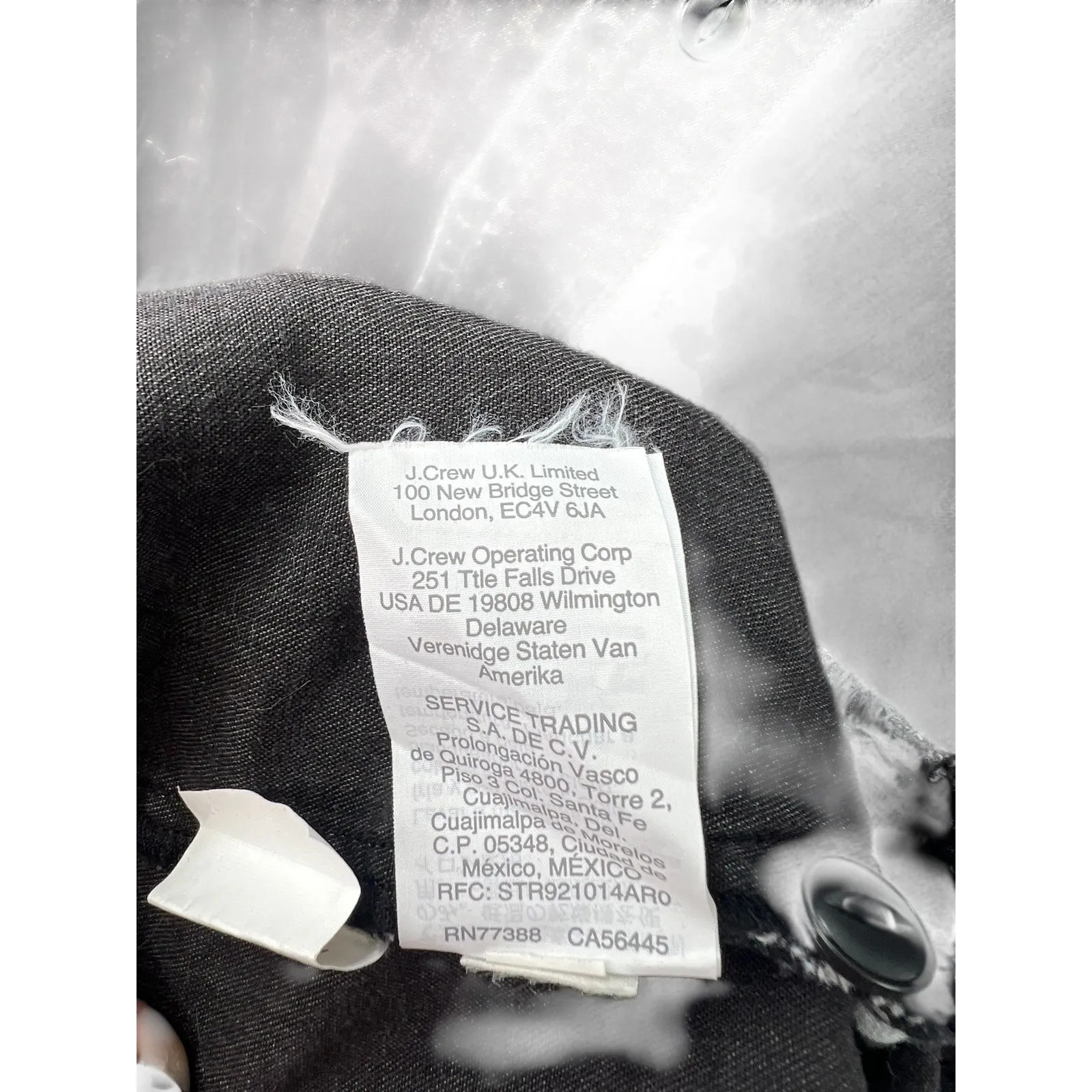 Madewell Black Denim Shirtdress Size XS Colton Wash Gray Pockets Button Down - Image 9