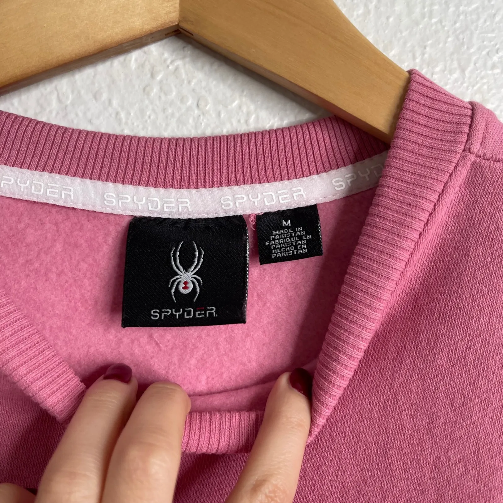 Spyder Women's Dusty Pink Fleece Pullover Sweatshirt Size Medium - Image 4