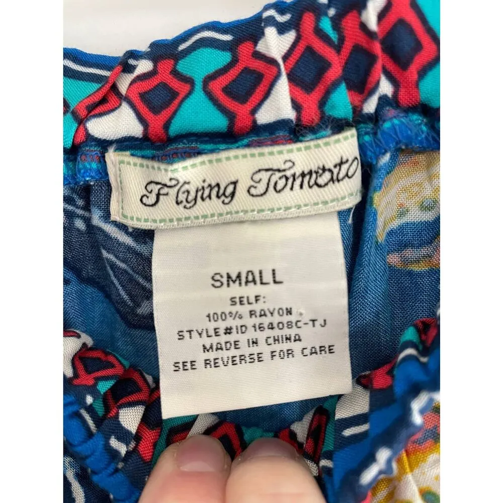 Flying Tomato Royal Blue Flower Detail High Low Ruffle Off Shoulder Dress S - Image 7