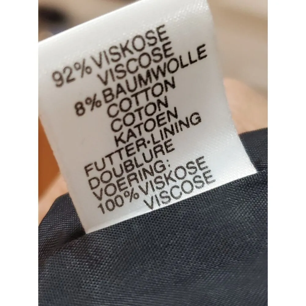 JOSEPh JANARD Womens Navy Floral Viscose Flat Front Lined Vented Mini Skirt Sz S Blue - Image 4