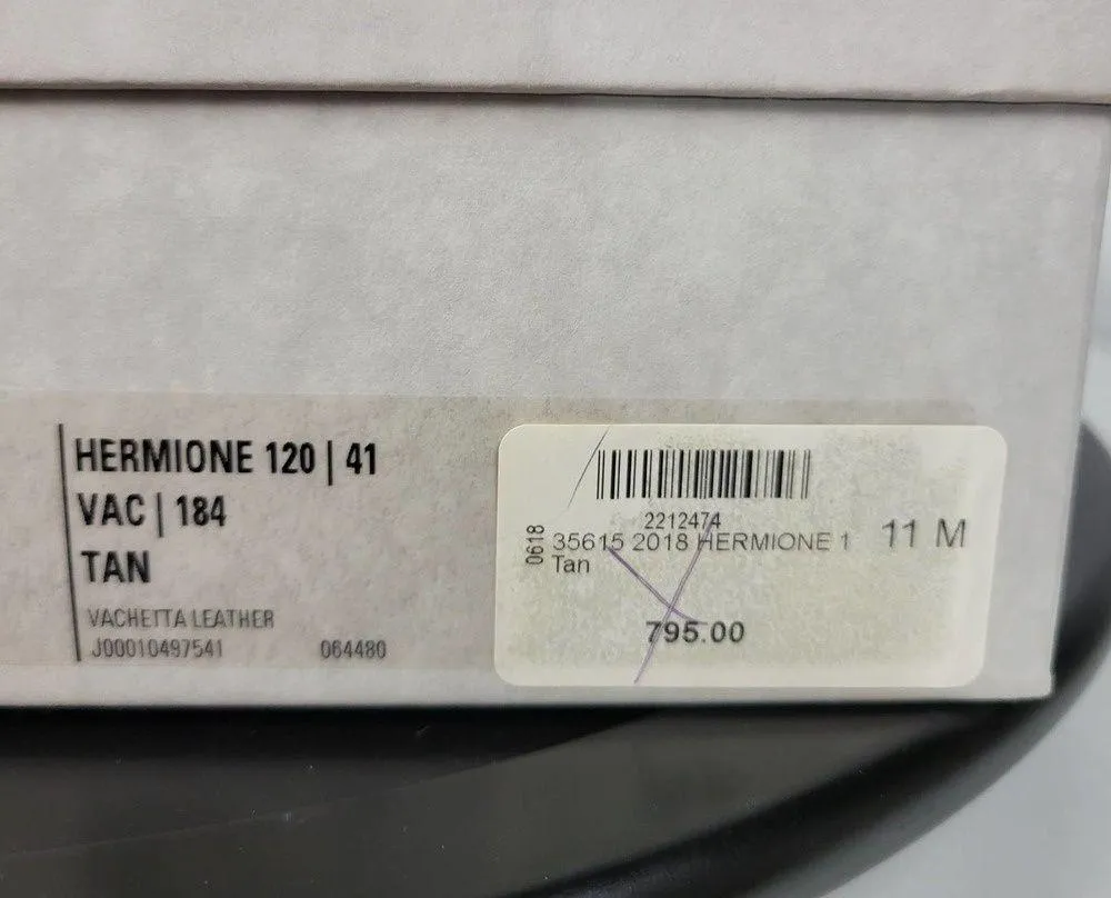 Jimmy Choo Hermione Platform Women Sandals Size 41 US11 Tan Leather Open Toe NEW - Image 14