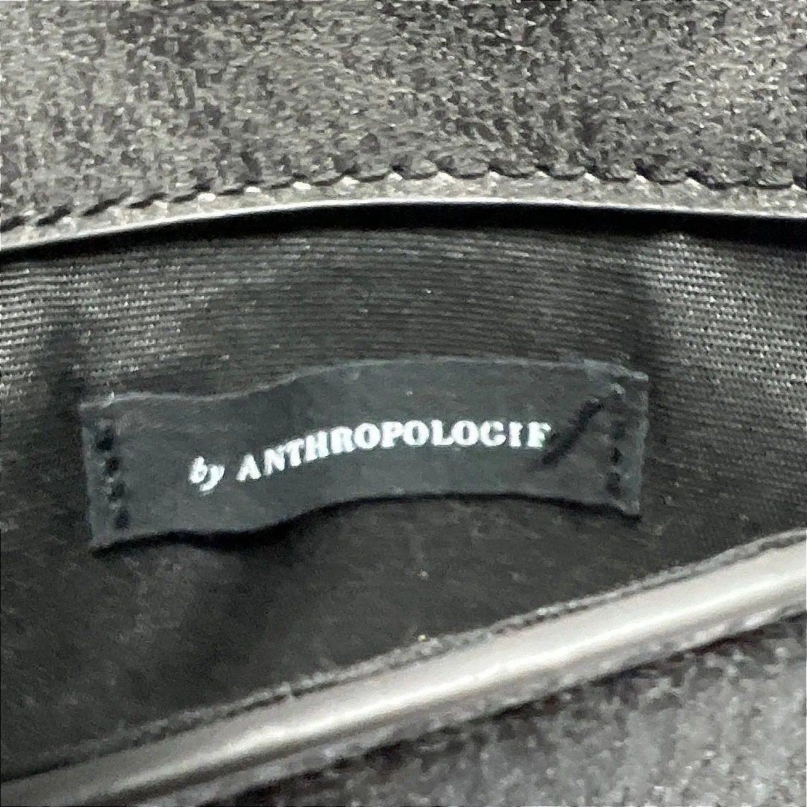 Anthropologie Viola Convertible Tote Clutch Bag Vegan Leather Black Gray EUC - Image 7