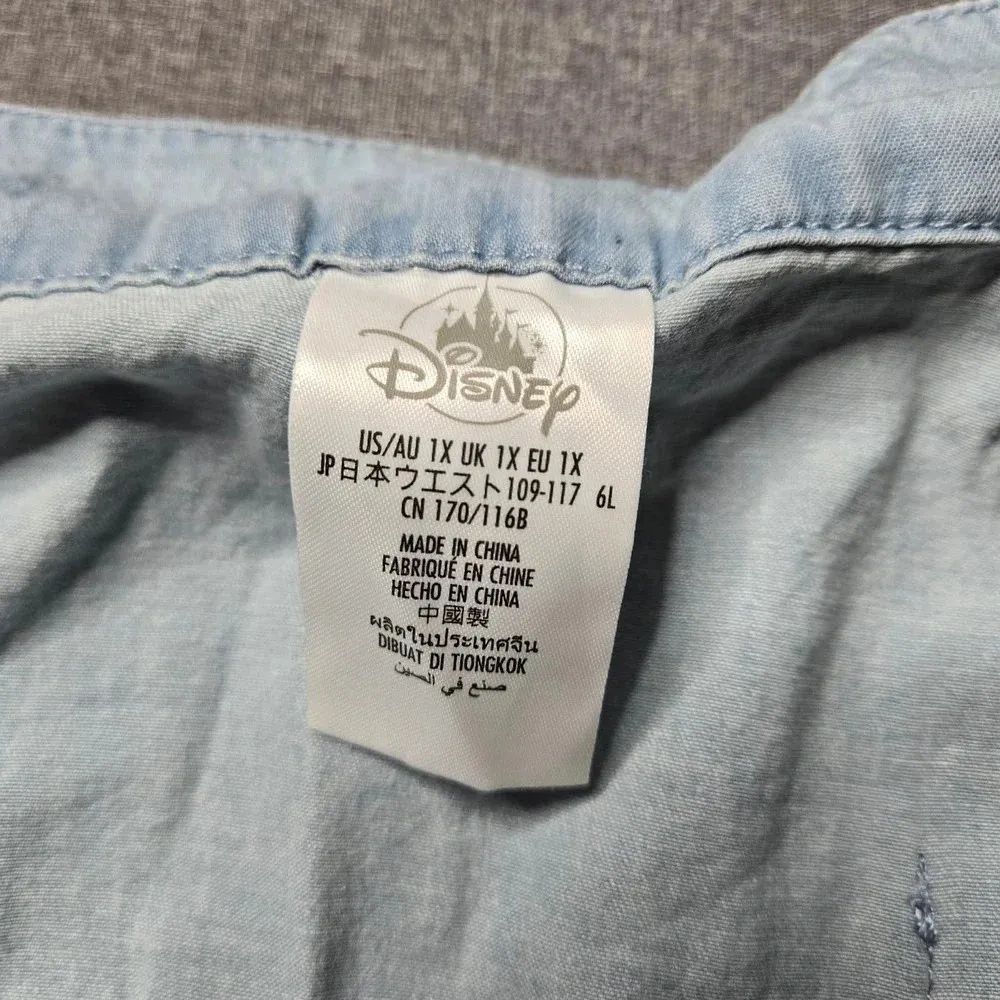 Disney Mickey & Minnie Button Front Blue Skirt - Image 6