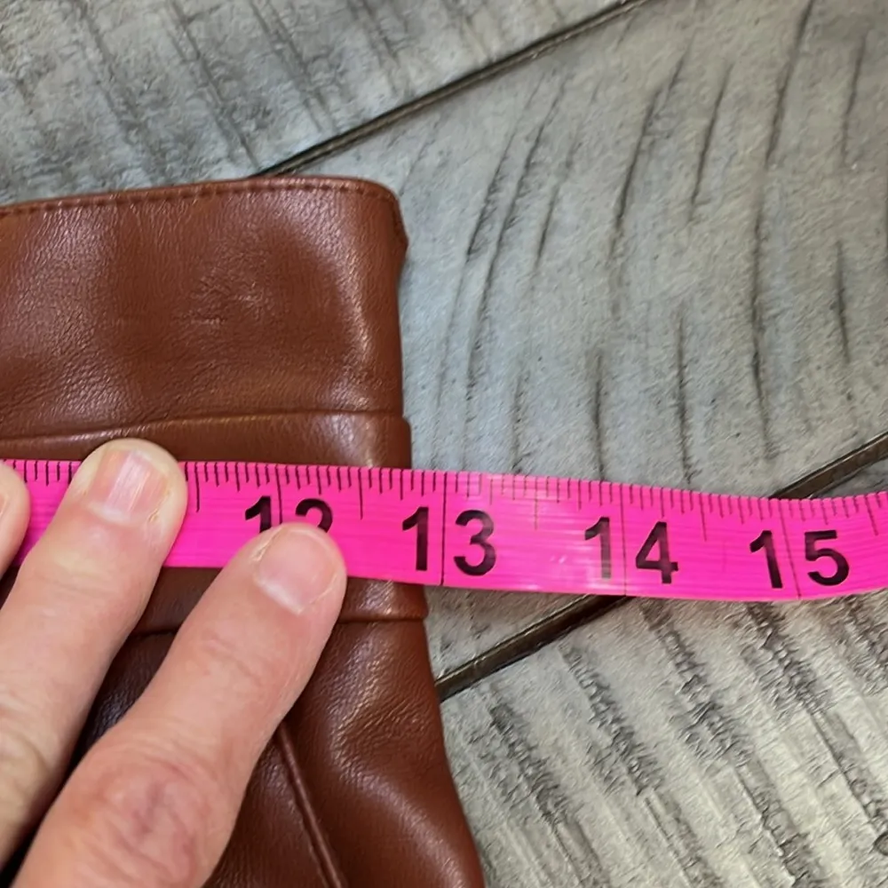 BB Dakota Womens Vegan Leather Paper Bag Pants Mahogany Brown EUC - Image 7