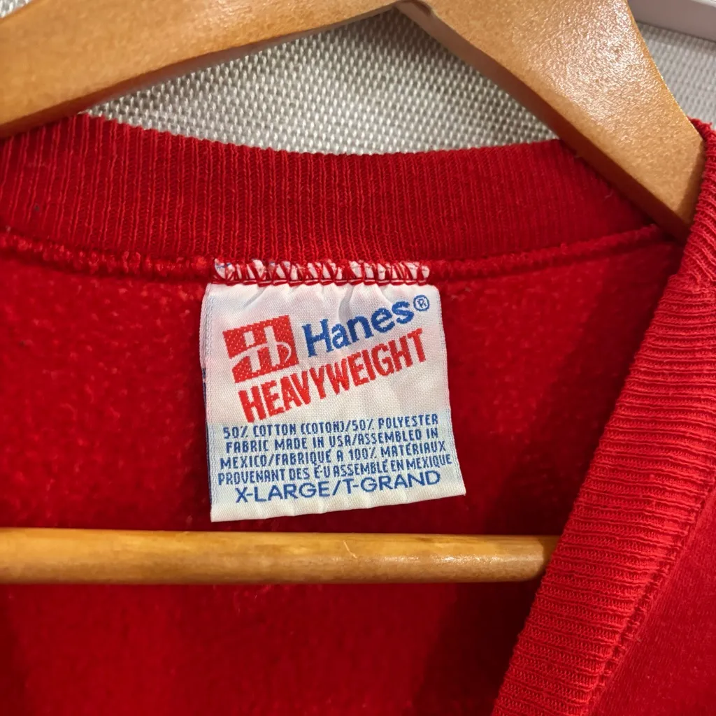 Vintage 1994 Crewneck Sweatshirt Wisconsin Badgers‎ Rosebowl XL Made in USA Red - Image 3