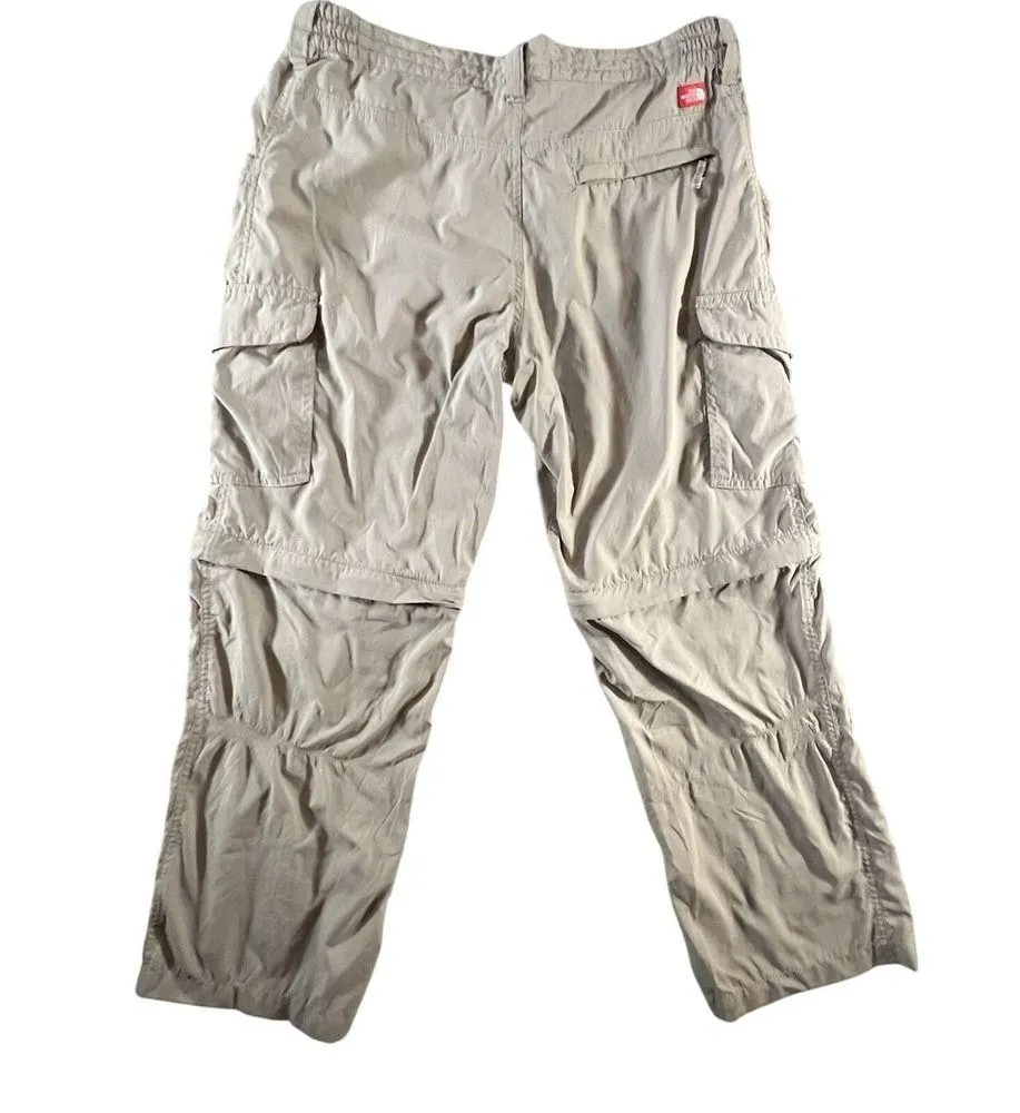 The North Face Womens Convertible Cargo Hiking Pants Sz 10 Beige Zip-Off Outdoor - Image 7