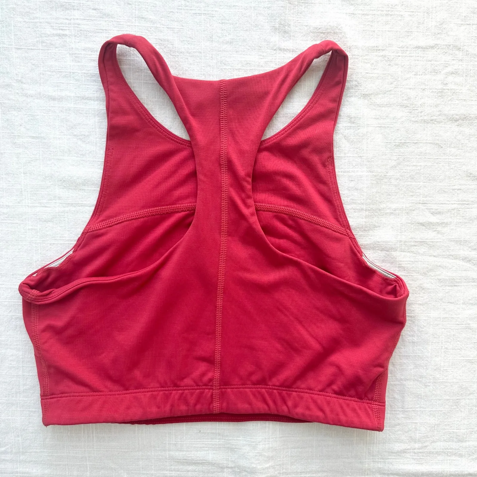 Outdoor Voices‎ Sports Bra Racerback Crop Top Athletic Red Workout Small - Image 3