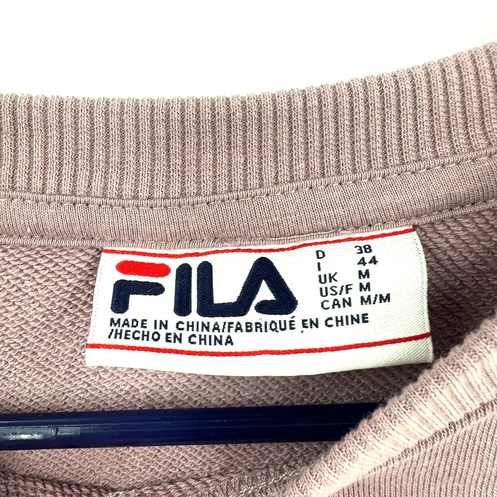 Fila‎ Size Medium Sweater Dusty Pink Crew Neck Pullover Preppy Casual Winter - Image 5