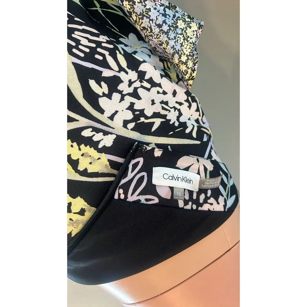 Calvin Klein Womens Spring Colorful Ruffled Wrap Midi A-Line Skirt size 10 #100 - Image 7