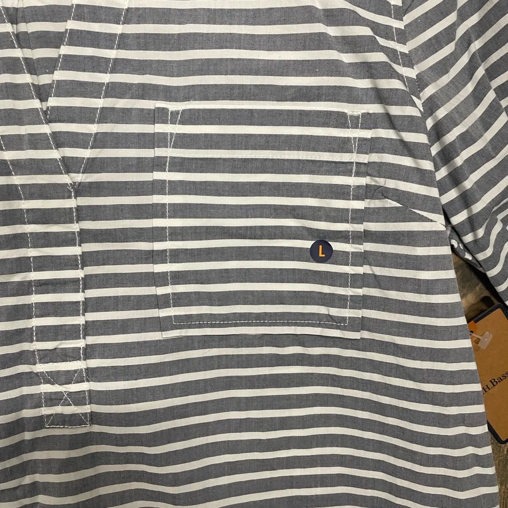 G.H Bass Striped shirt, L, NWT Blue Size L - Image 5