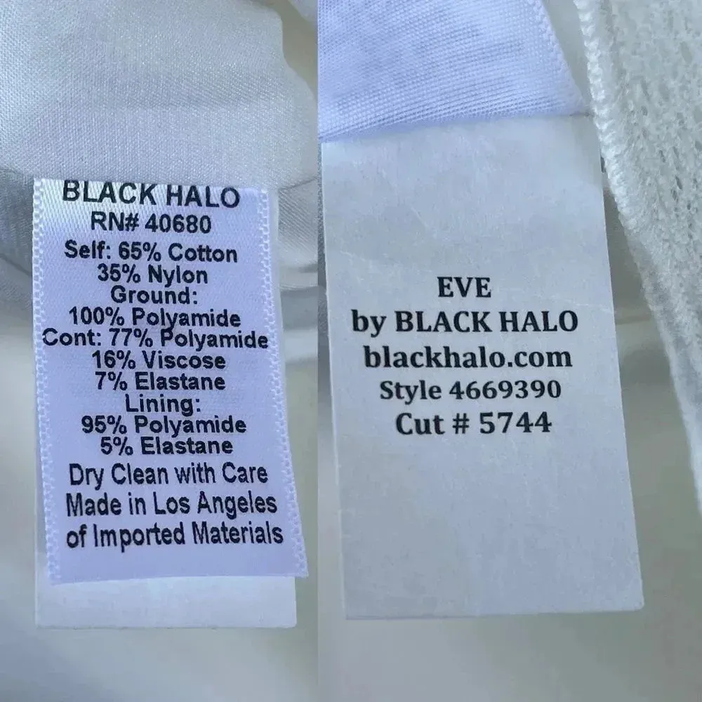 BLACK HALO EVE WHITE LACE SEDONA DRESS SIZE 8 - Image 14