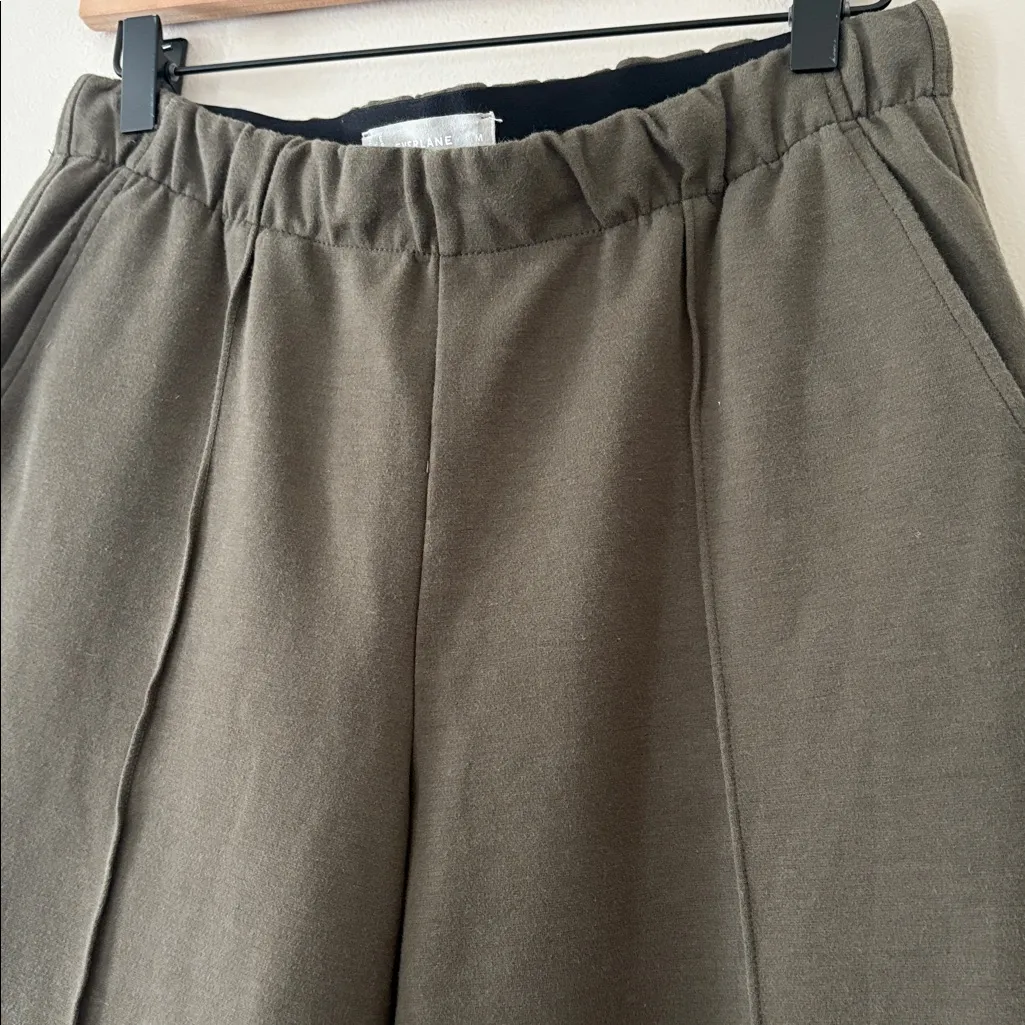 Everlane Drawstring Dream Pant Pintuck Tapered Leg Business Casual Olive Size M - Image 6