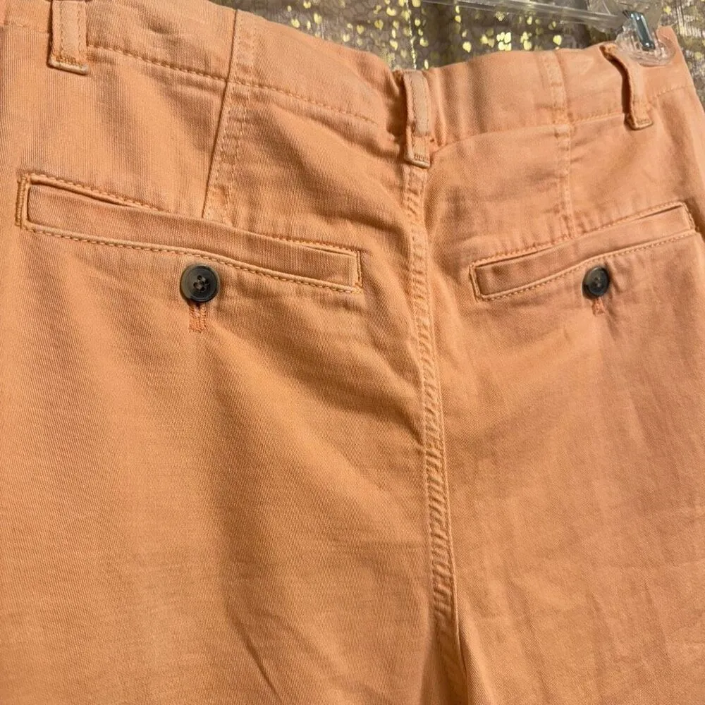 Free People Addy Wide Leg Chino Pants Pastel Light Orange Size 4 NWOT - Image 8