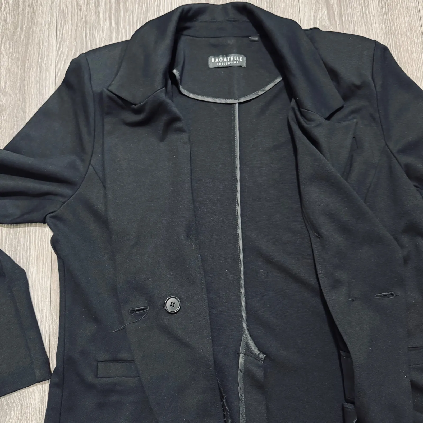 Bagatelle Collection Women Black Double Breasted Blazer Jacket Career Office XL - Image 14