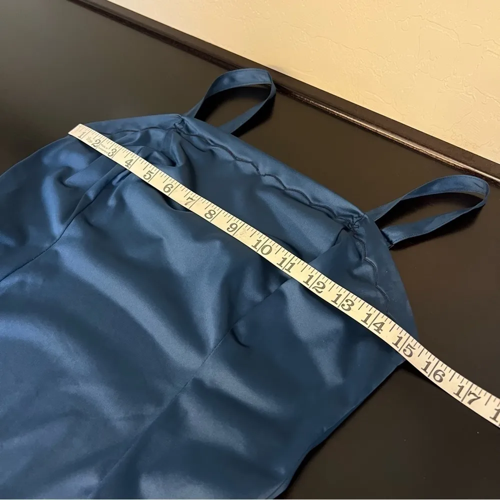 Wonder Maid Vintage Non Cling spaghetti strap top, Union Tag, size Small/XS Blue - Image 5