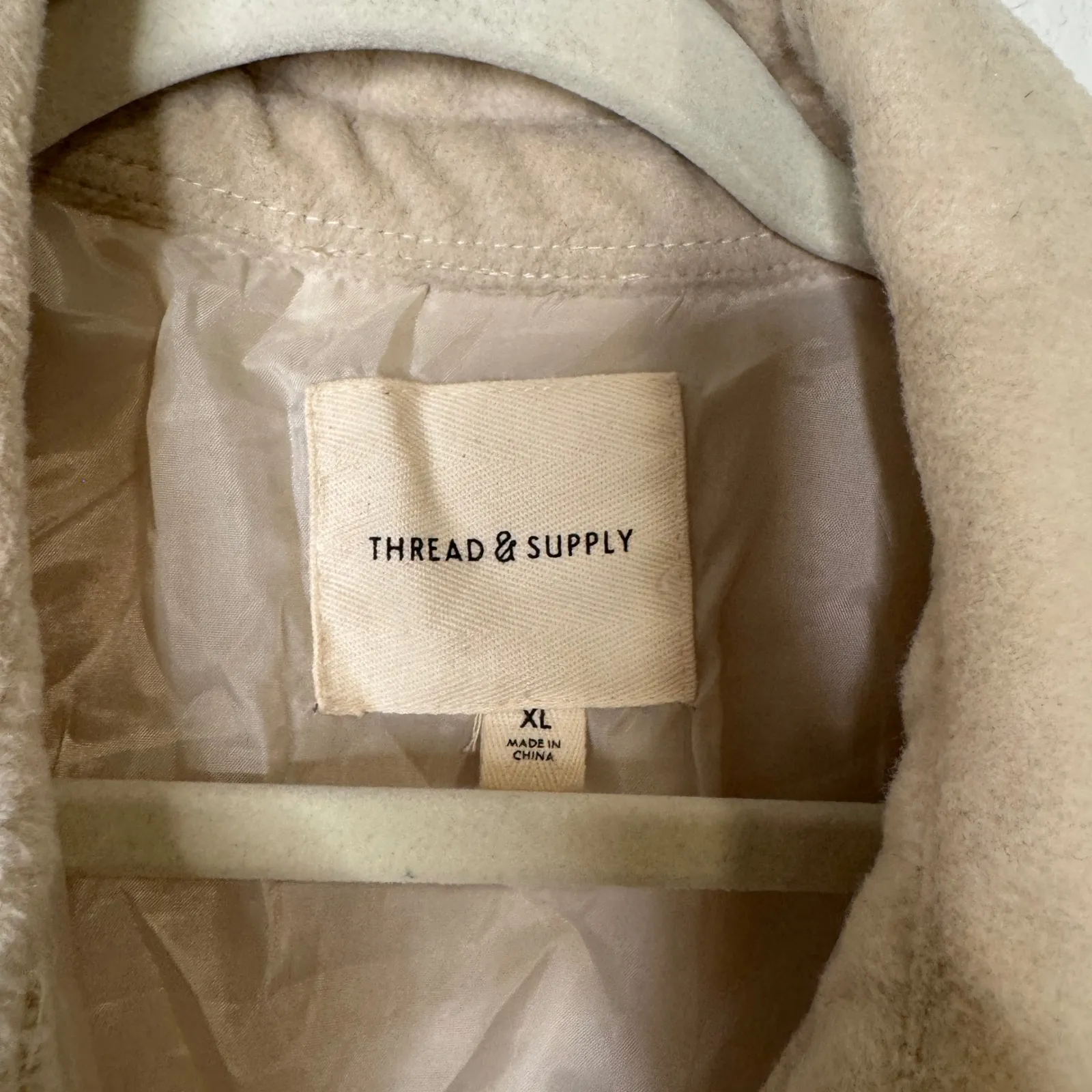Thread & Supply Beige Shacket Brown Size XL - Image 5