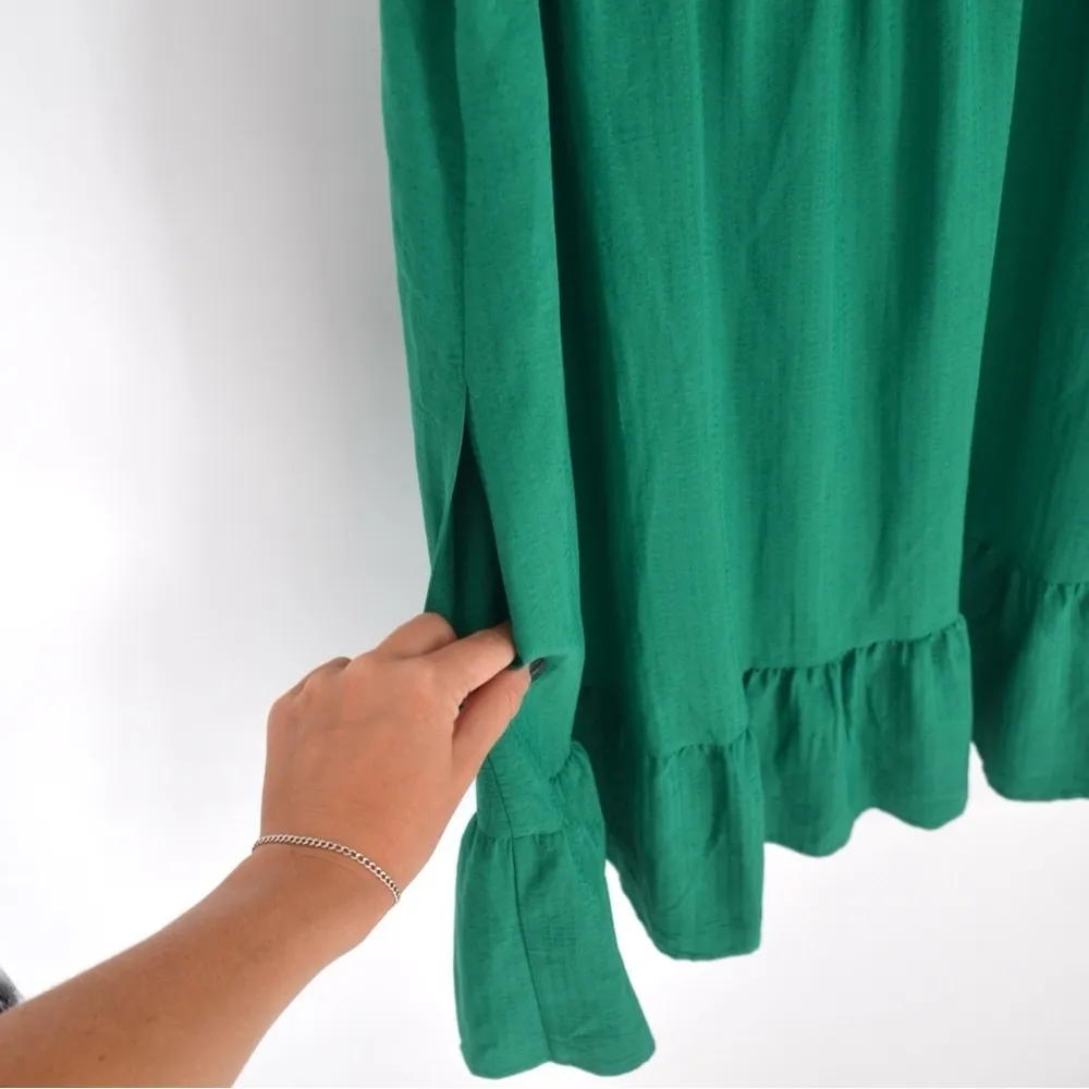 Maeve Anthropologie Shira Tiered Mini Dress Sleeveless A-Line in Green Size M - Image 8