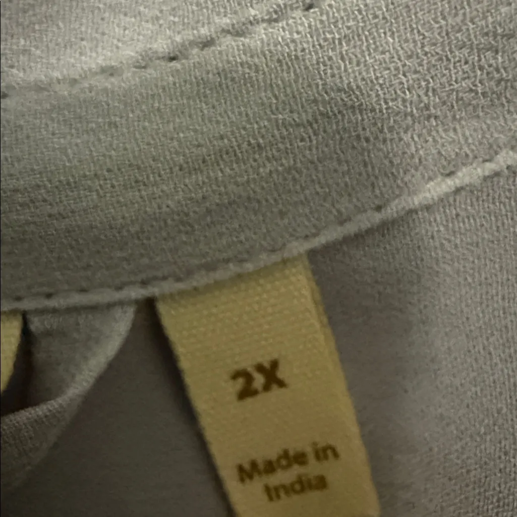 SOFT SURROUNDINGS 2X Lavender Button-Up Dress with Embroidered Detail. - Image 5