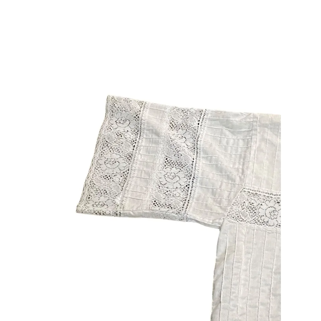 Lace Swimsuit Cover/Cardigan White Size L Vintage 80’s Size L - Image 4