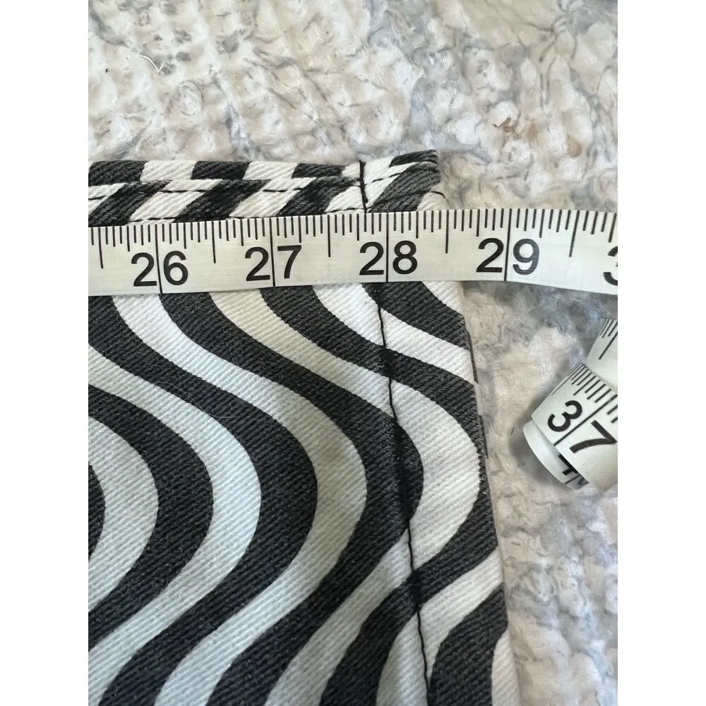 Ragged Priest Women's Wave Jeans Straight Leg High Rise Black White Size 24 NWOT - Image 11