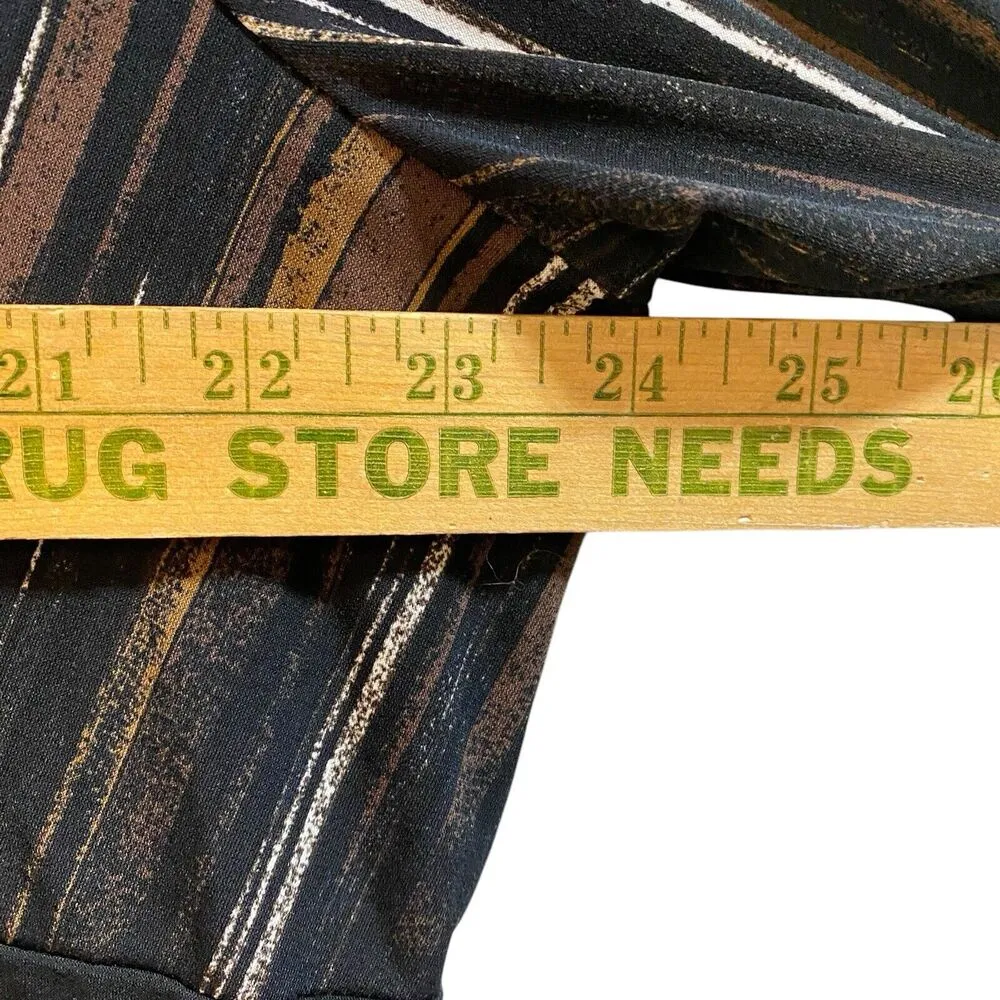 Liz & Co. Woman Plus 2X Black Brown Blouse Vneck 3/4 Sleeve Light Weight Neutral - Image 6