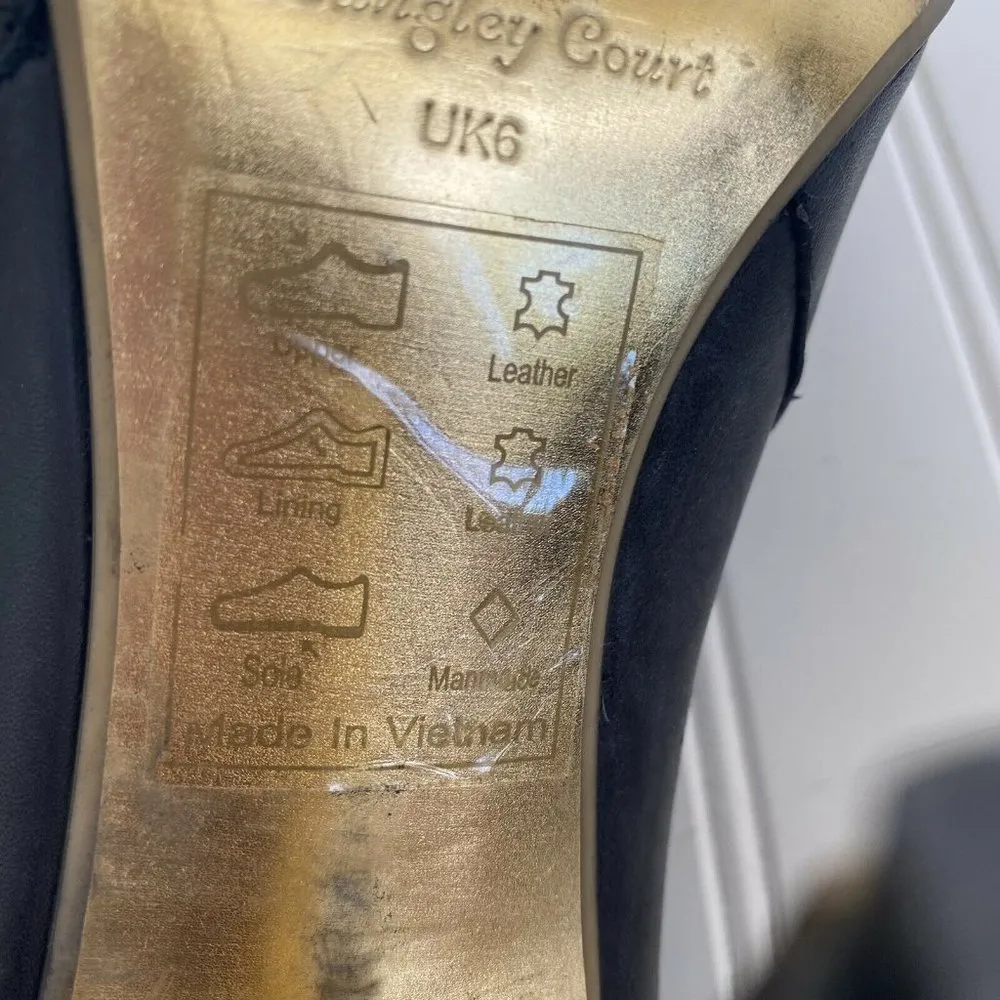 Ted Baker London Stud Black Ankle Boots Leather Langley Court Women's US 8 UK 6 - Image 10