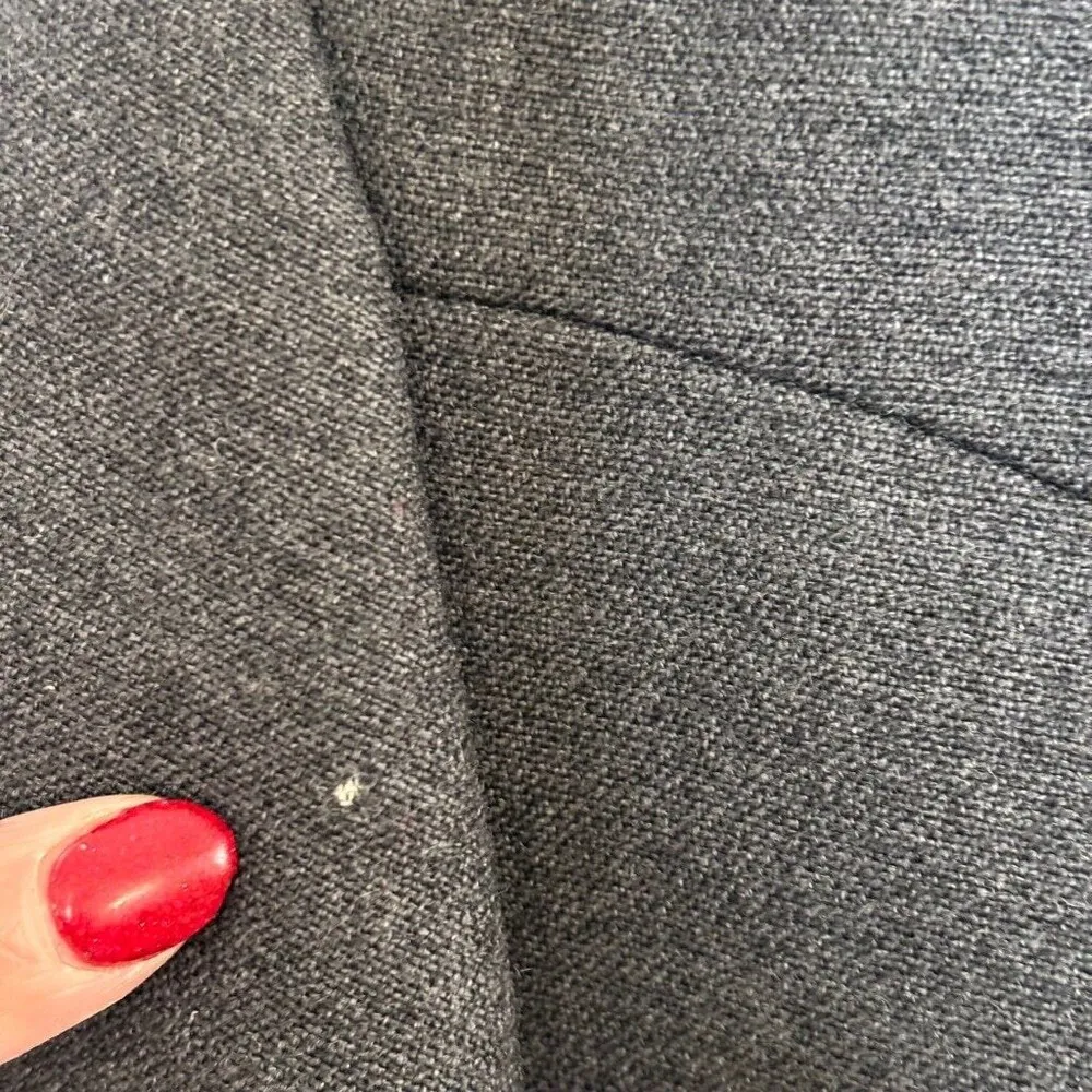 Vtg Joseph R. Harris Wool Coat‎ Gray Sz S Genuine Fur Collar ILGWU Made Luxury - Image 5