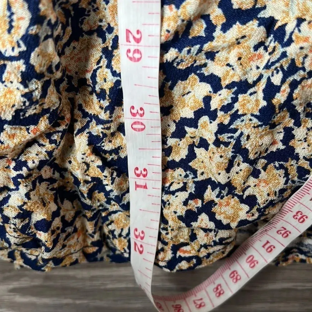 Free People NEW  Once Upon a Summertime Romper In Blue Combo - Image 15