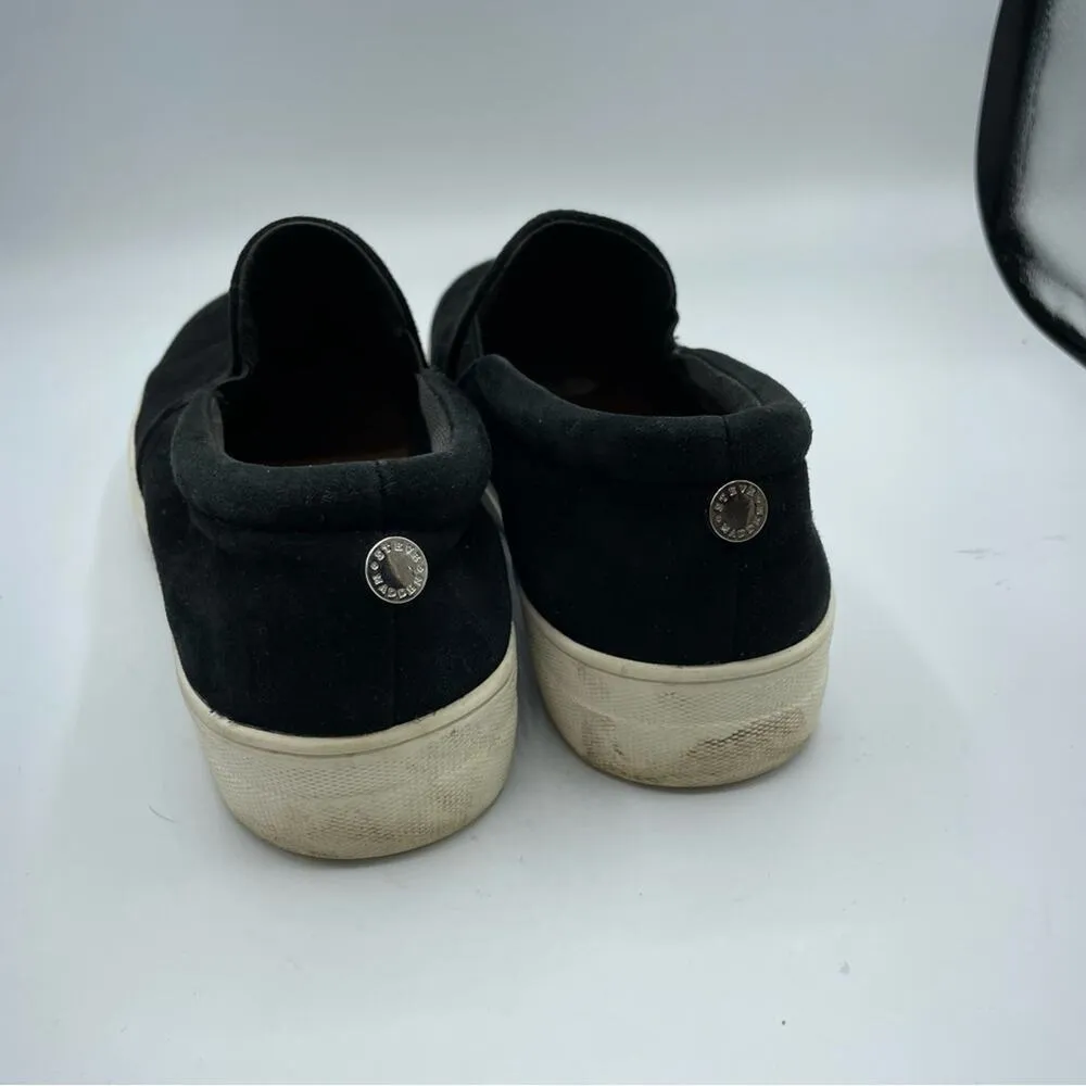 Steve Madden Black Suede Platform Slip On Sneakers Womens 9 Classic Flats Shoes - Image 8