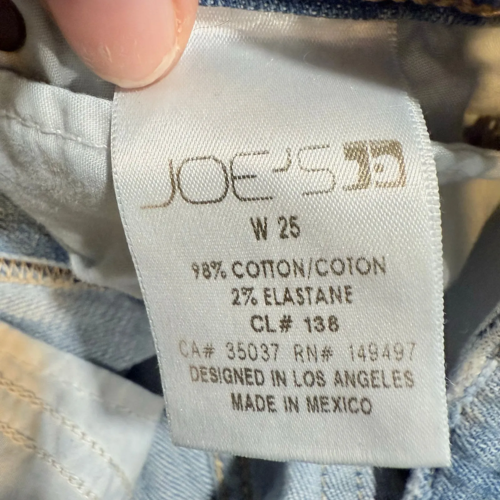 Joe's Jeans Viola High Rise Raw Hem Straight Leg Jeans Sz 25 - Image 6