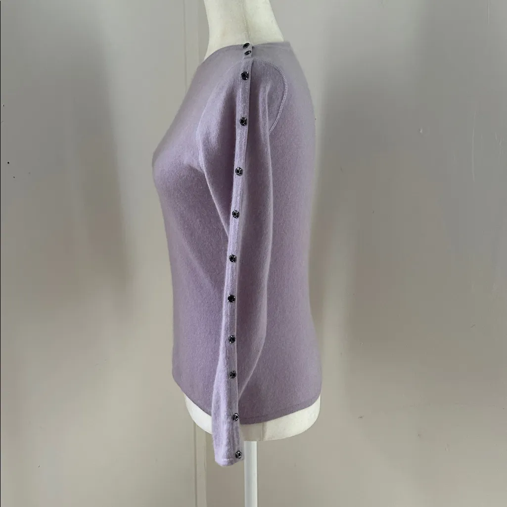 Lavender Cashmere Crew Neck Sweater sz Xs/S Purple - Image 5
