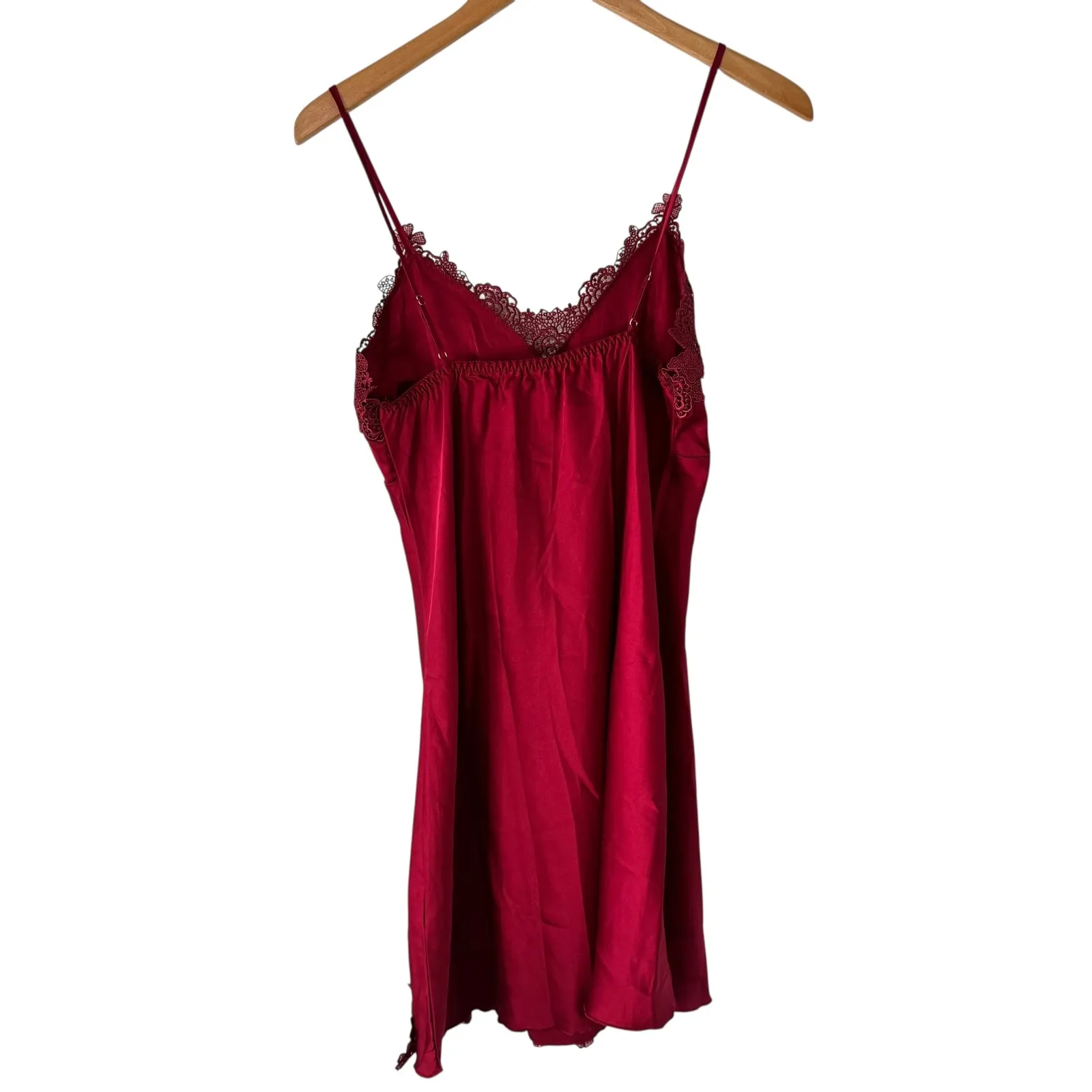 Allegra K Red‎ Lace Trim Slip Dress Lingerie Chemise Sleeveless Small - Image 10