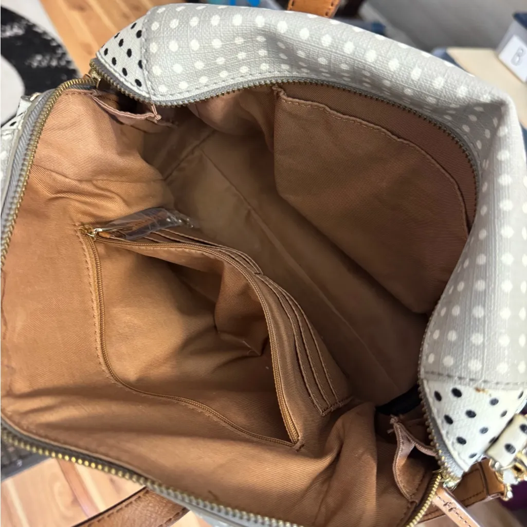 NEW Fossil Sydney Satchel Polka Dot Bag - Image 7