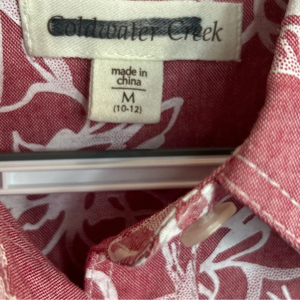 Coldwater Creek Women’s Medium Button front Blouse/jacket Like New Floral Print - Image 7
